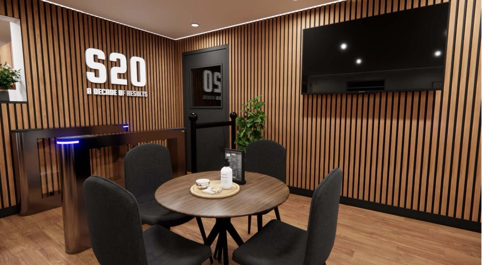The café seating area at S20 Health and Fitness