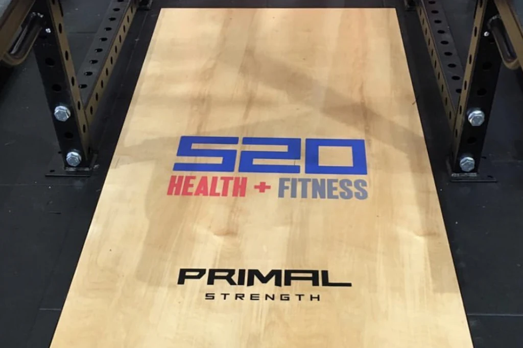 Squat racks and free weights at S20 Health and Fitness