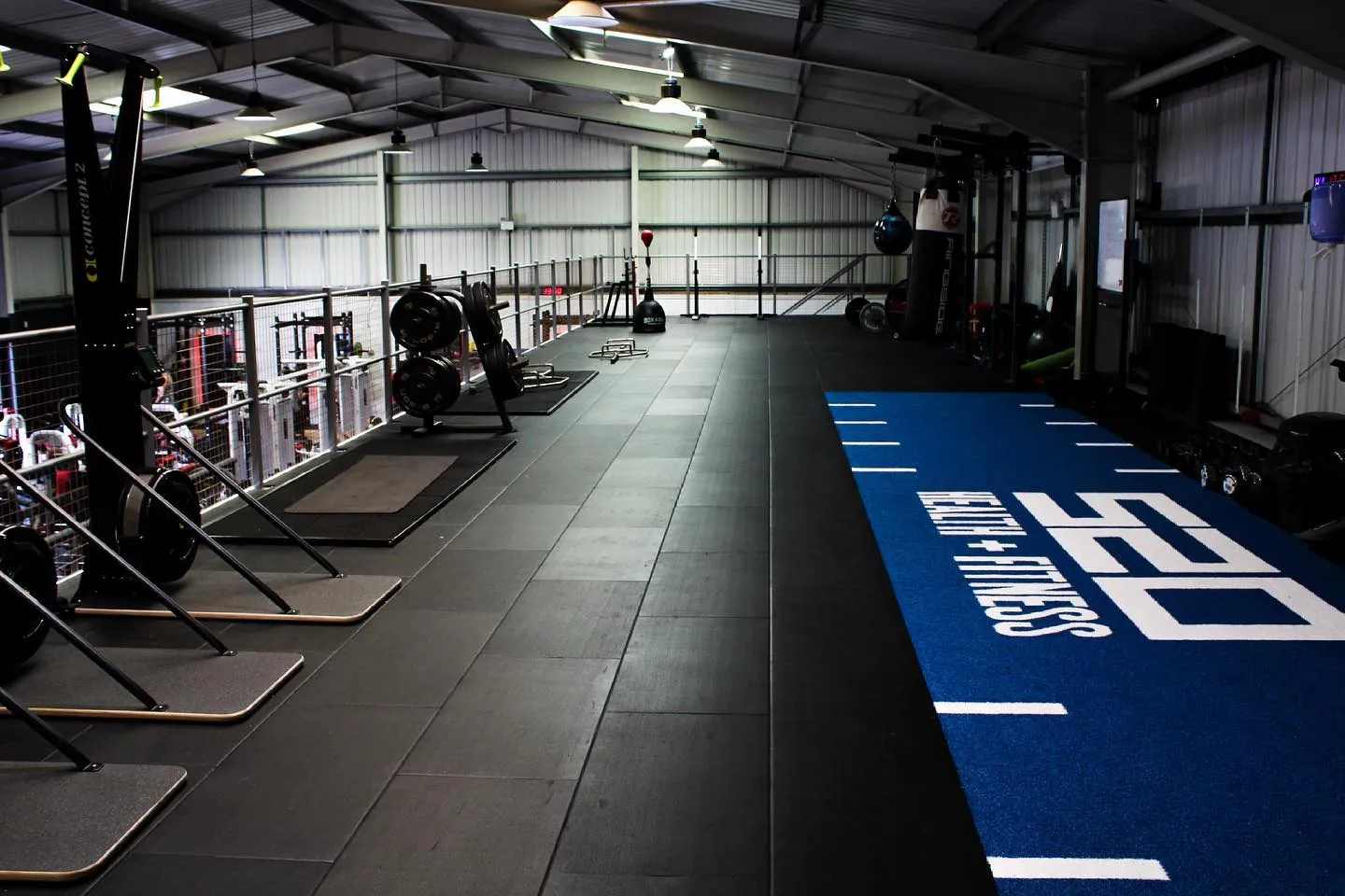 The mezzanine training area at S20 Health and Fitness